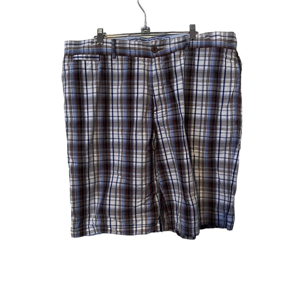 Canterbury Of New Zealand Mens Multicolor Plaid Cotton Bermuda Short Size 40